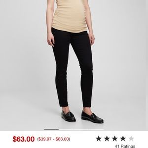 Gap Black Straight Leg Maternity Jeans